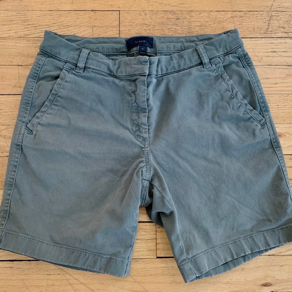 J. Crew Harbor Shorts Sz 4 C0492 Navy Blue Cotton